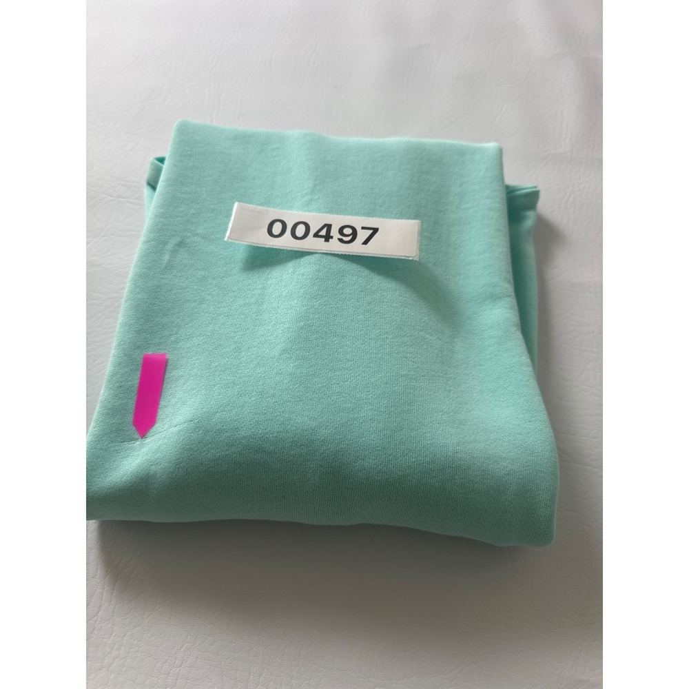 GODI Mens Short Sleeve French Terry Sweatshirt Mint Green Crew Neck Small 00497 - Picture 6 of 6